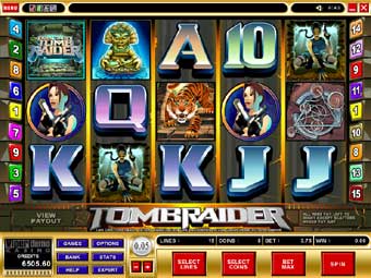 MicroGaming Video Slot Tomb Raider